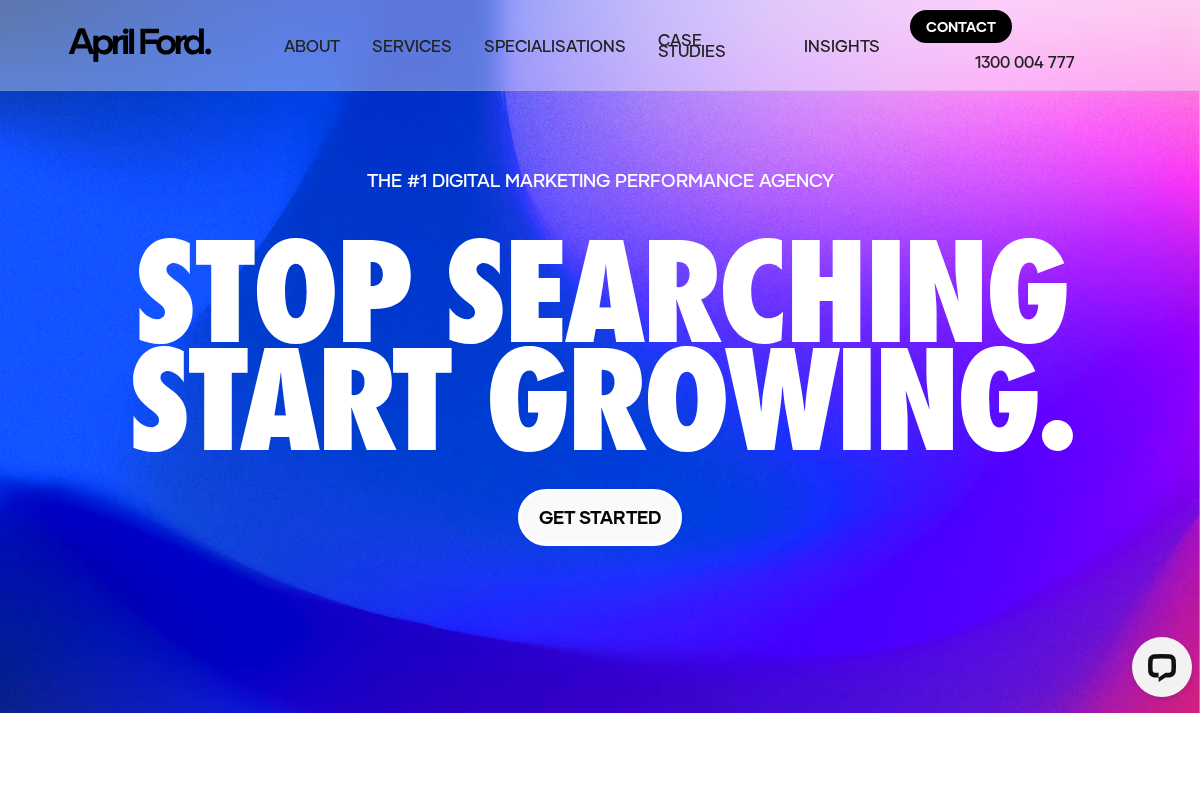 April Ford homepage, Brisbane B2B lead generation agency