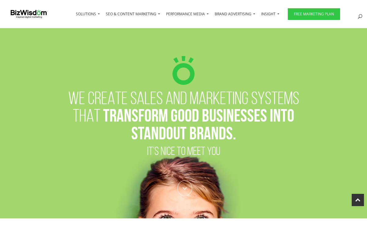 BizWisdom homepage, Brisbane B2B lead generation agency