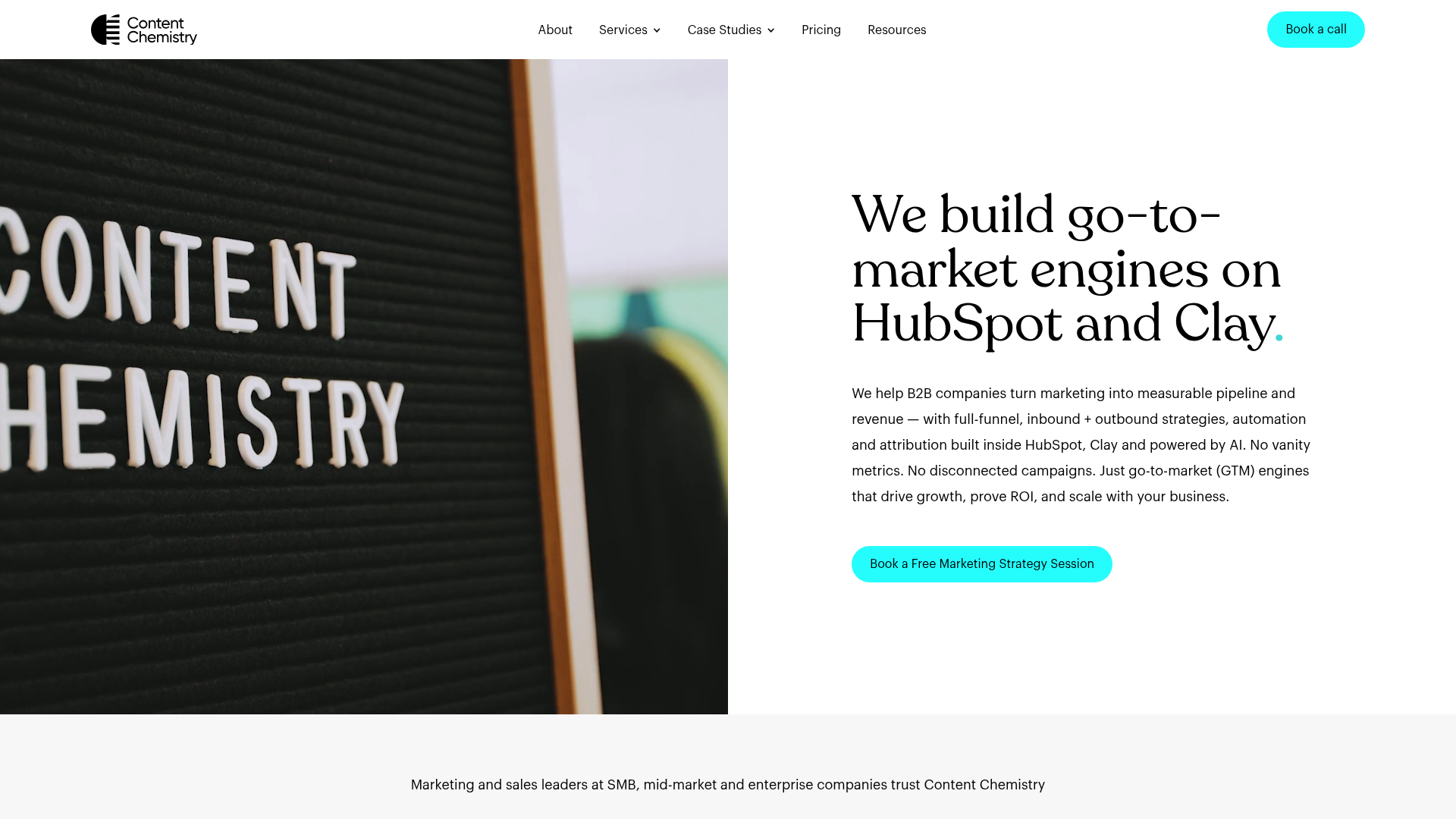 Content Chemistry homepage screenshot