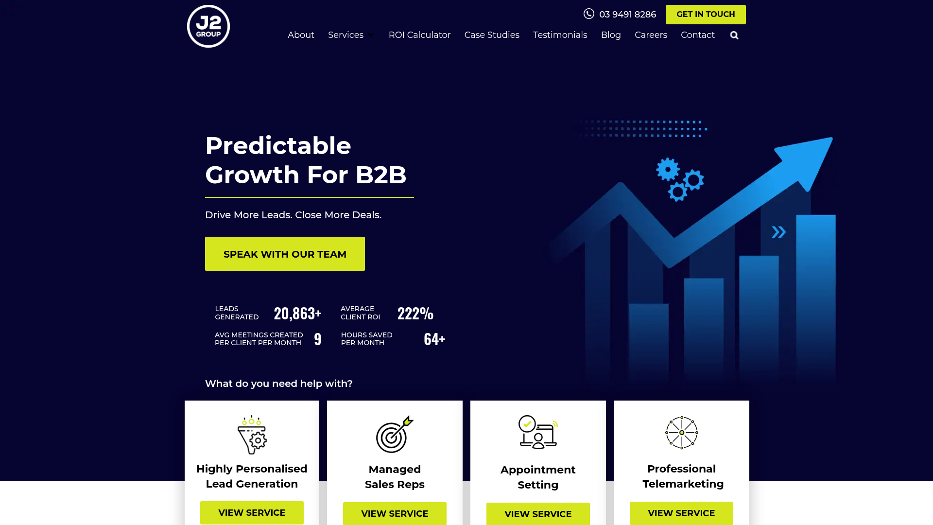 J2 Group homepage screenshot